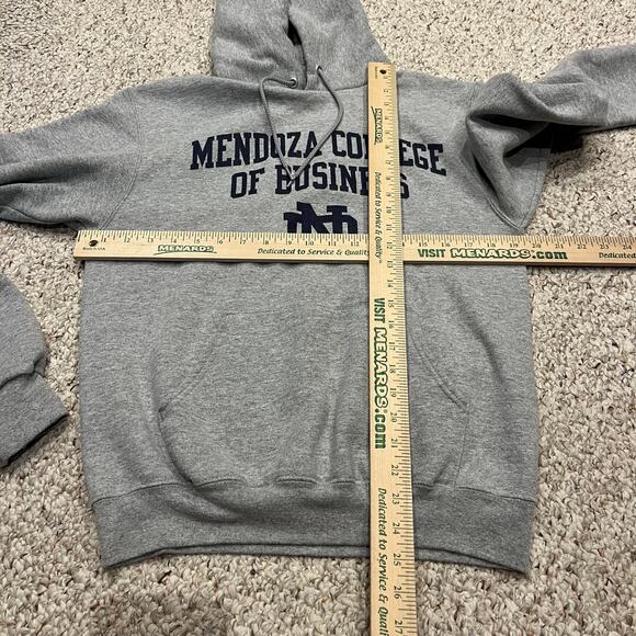 Champion Notre Dame Mendoza College of Business Hoodie Sz S Gray Active Casual - Picture 5 of 6